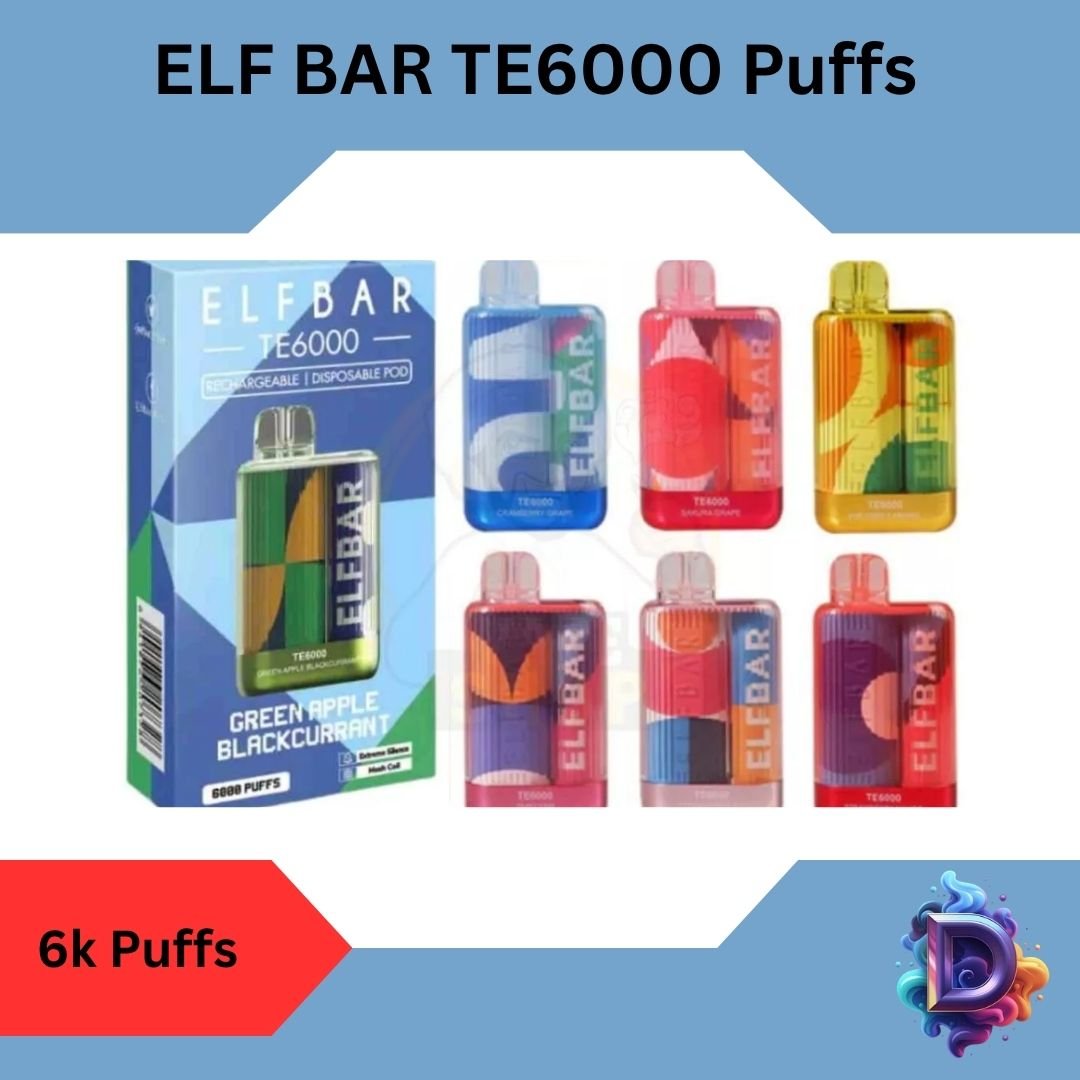 ELF BAR TE6000 Puffs Disposable Vape in Dubai ELF BAR TE6000 Puffs