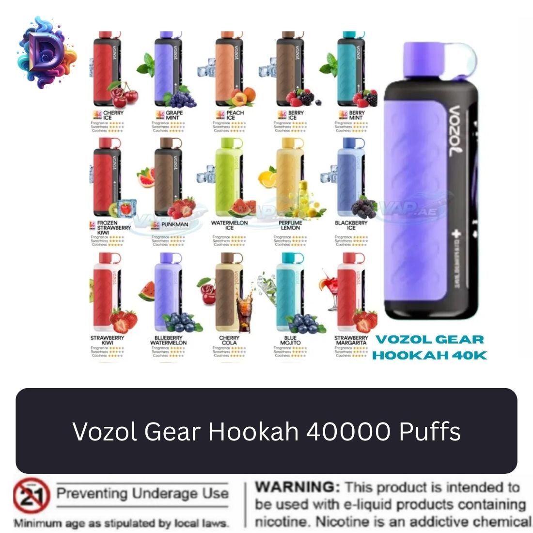 Vozol Gear Hookah 40000 Puffs uae Vozol Gear Hookah 40000 Puffs
